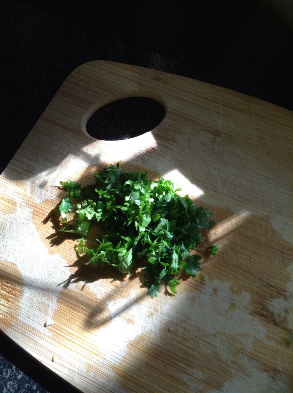 Finely chopped cilantro. Save some for garnishing.