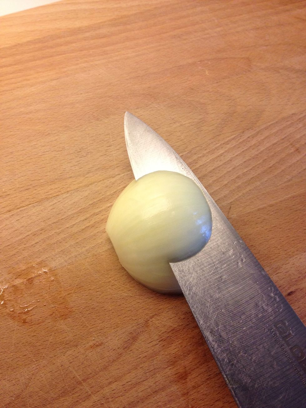 Finely chopped onion.