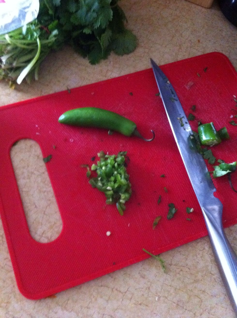 Finely chopped Serrano chili