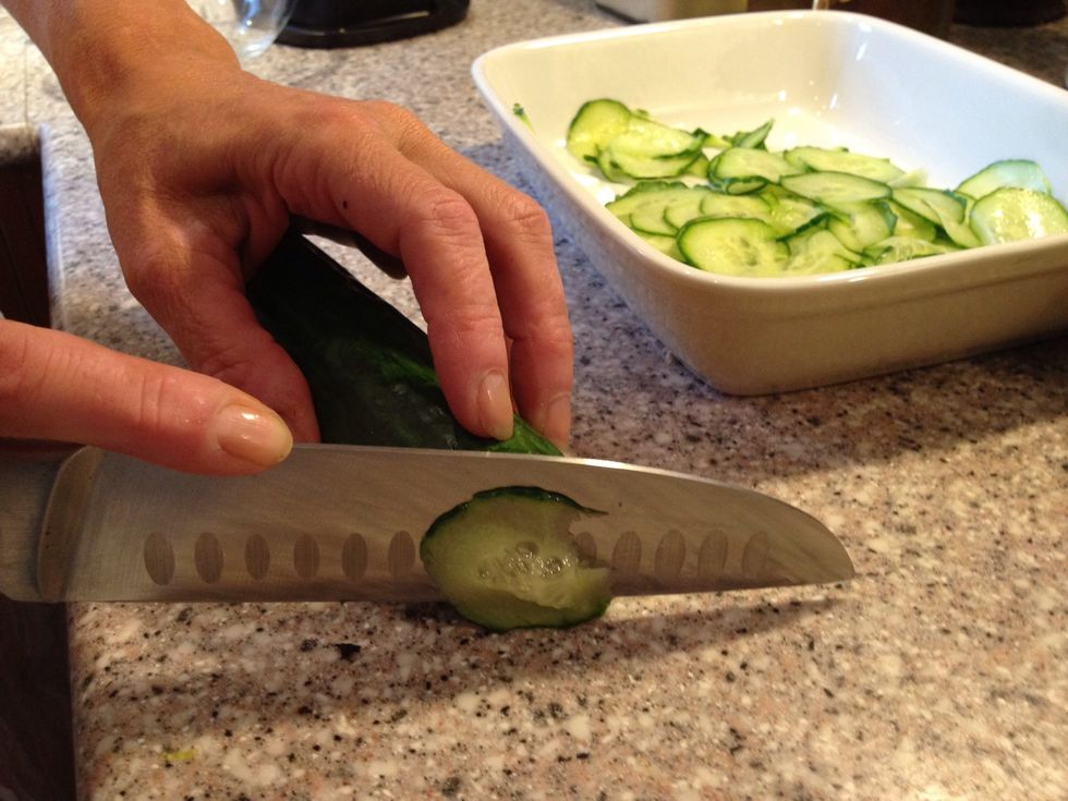 Finely cut cucumber