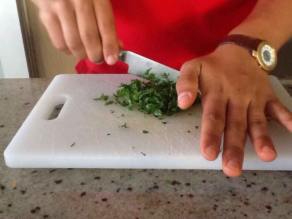Finely cut parsley