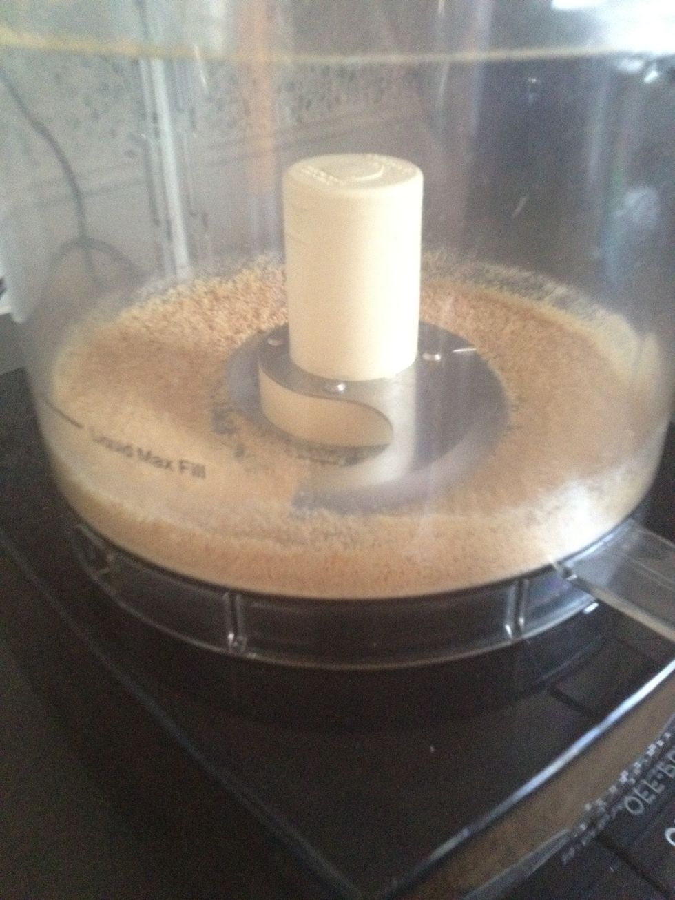 Finely grind up 6 graham crackers until a dust like texture. Mix into the frosting. Amount of graham crackers used depend on amount of frosting made.