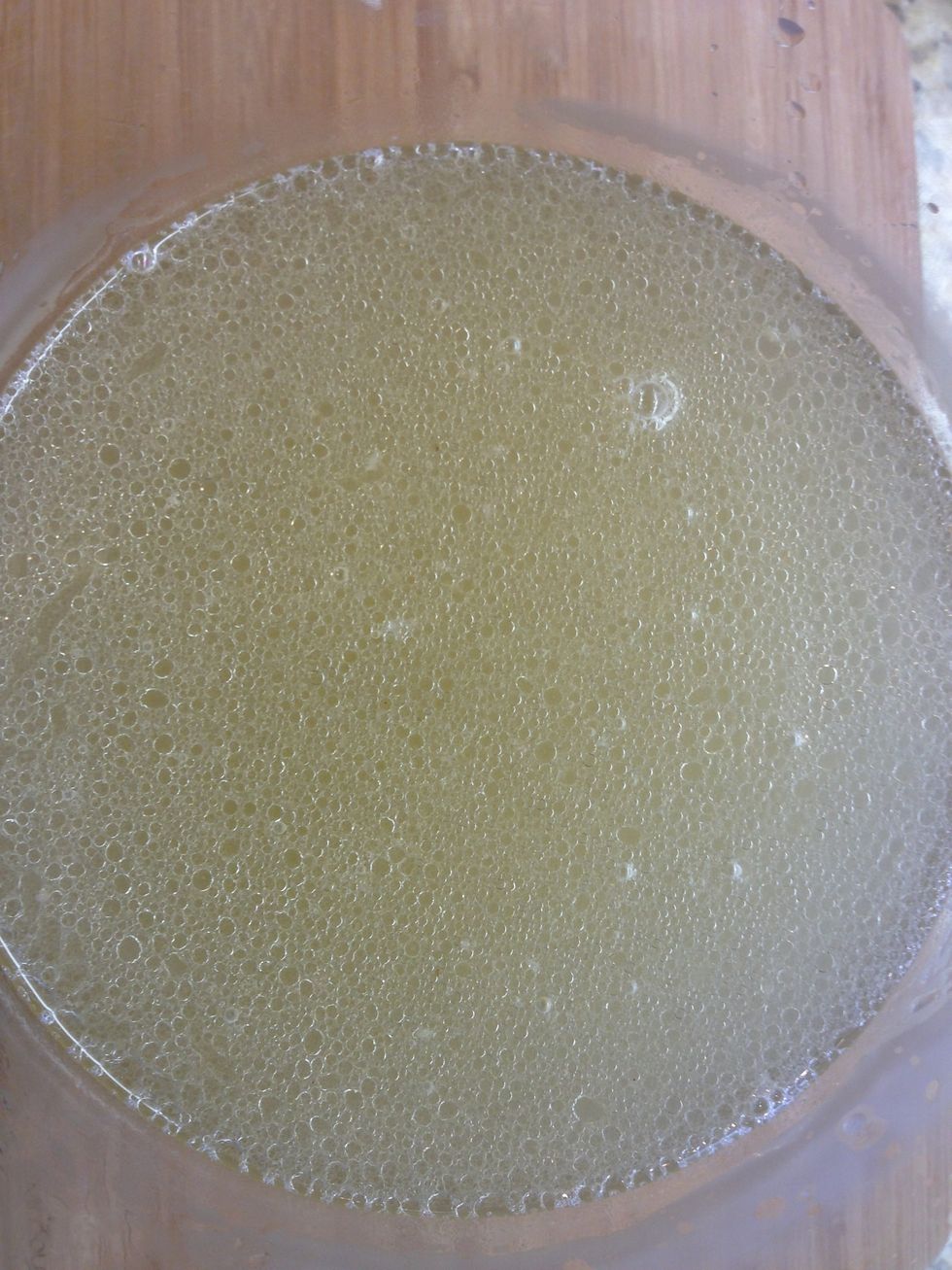 Finely strain the stock to remove peppercorns and small bones. Most of the stock will be the base for the soup. The remaining stock should be stored in the refrigerator (lasts about seven days).