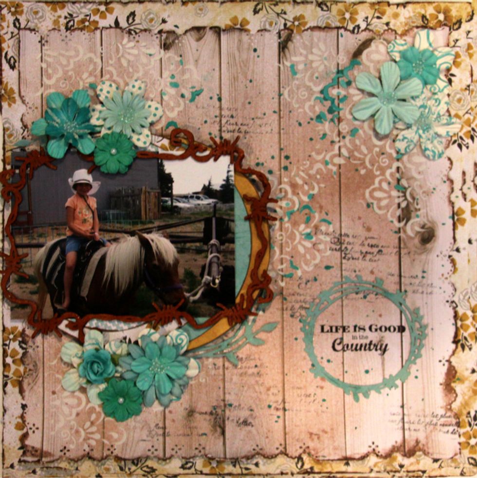 Finish by embellishing with flowers and stamping