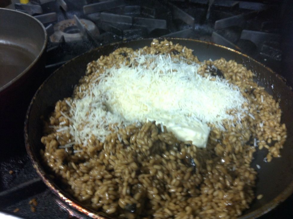 Finish by stirring in Parmesan cheese and butter.