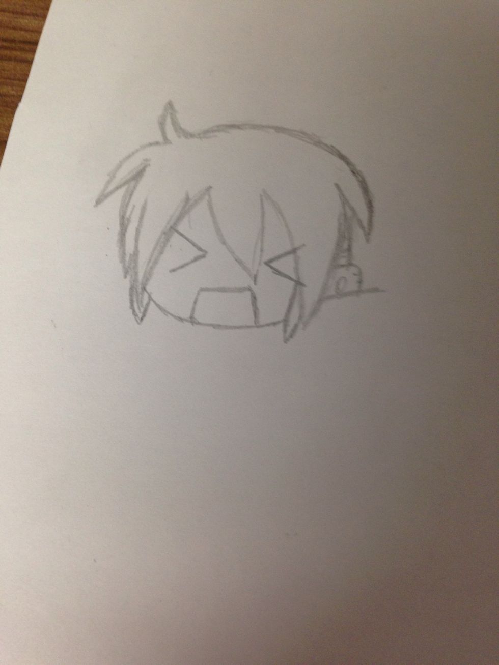 Finish drawing her bangs