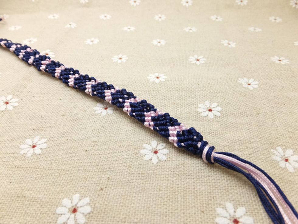 Finish it with an overhand knot.
