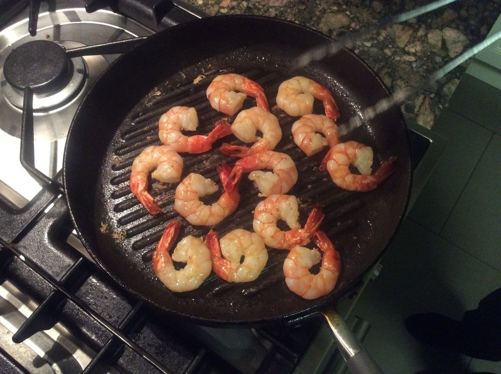 Finish off your prawns