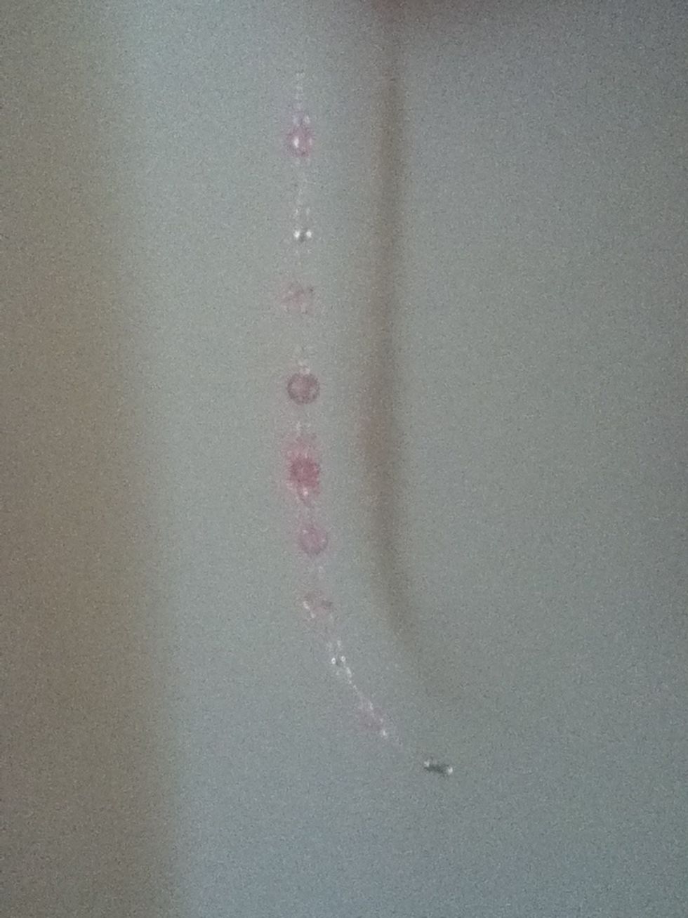 Finish placing the beads on
