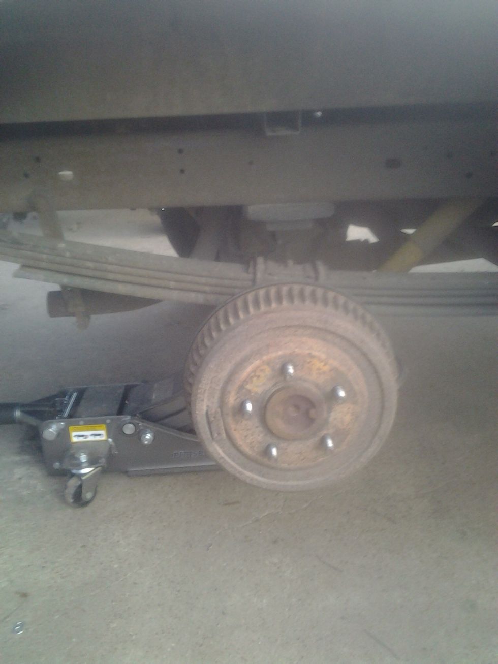 Finish pulling your lug nuts off and your wheel can come off.