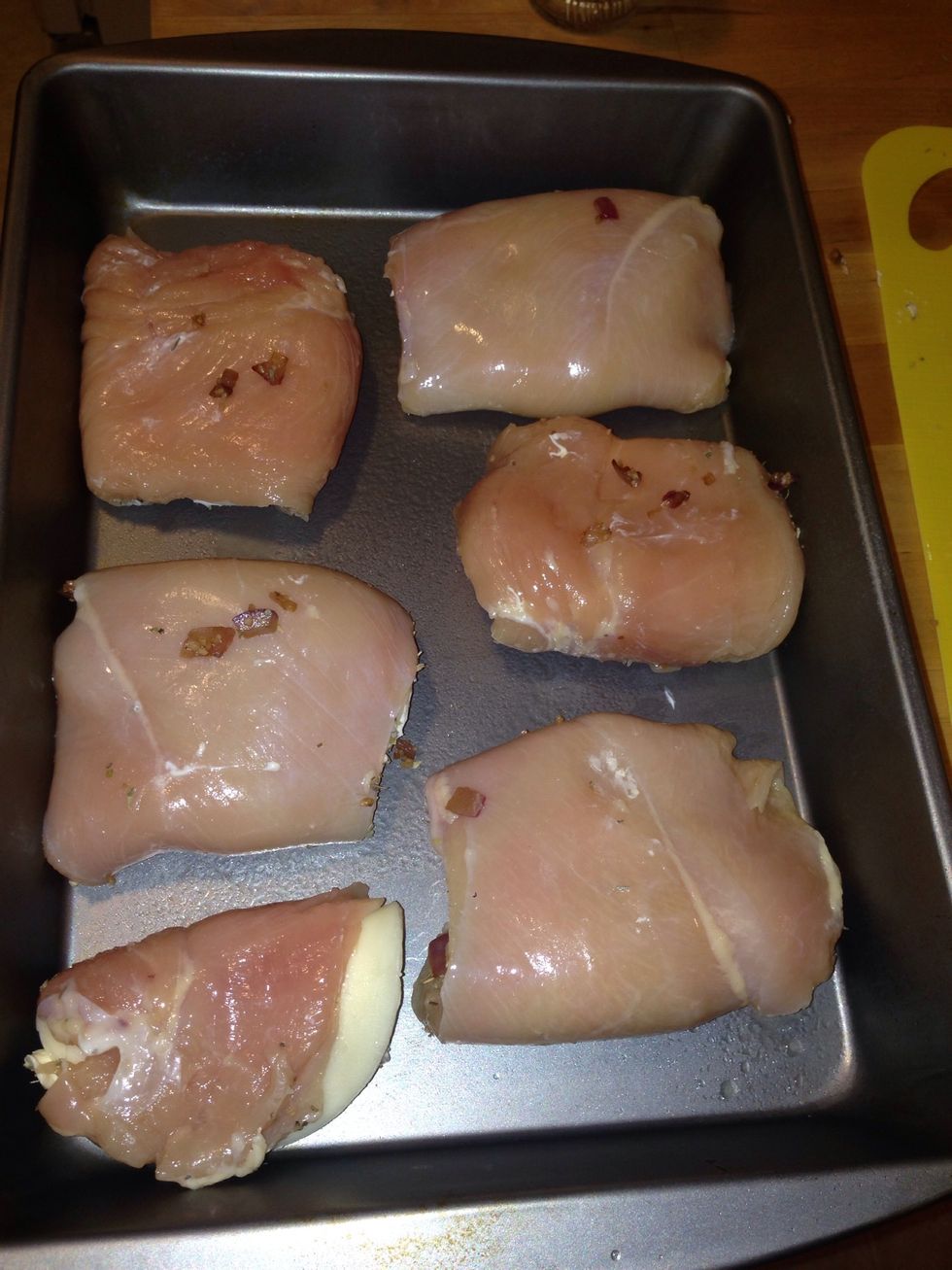 Finish rolling all of the breasts.