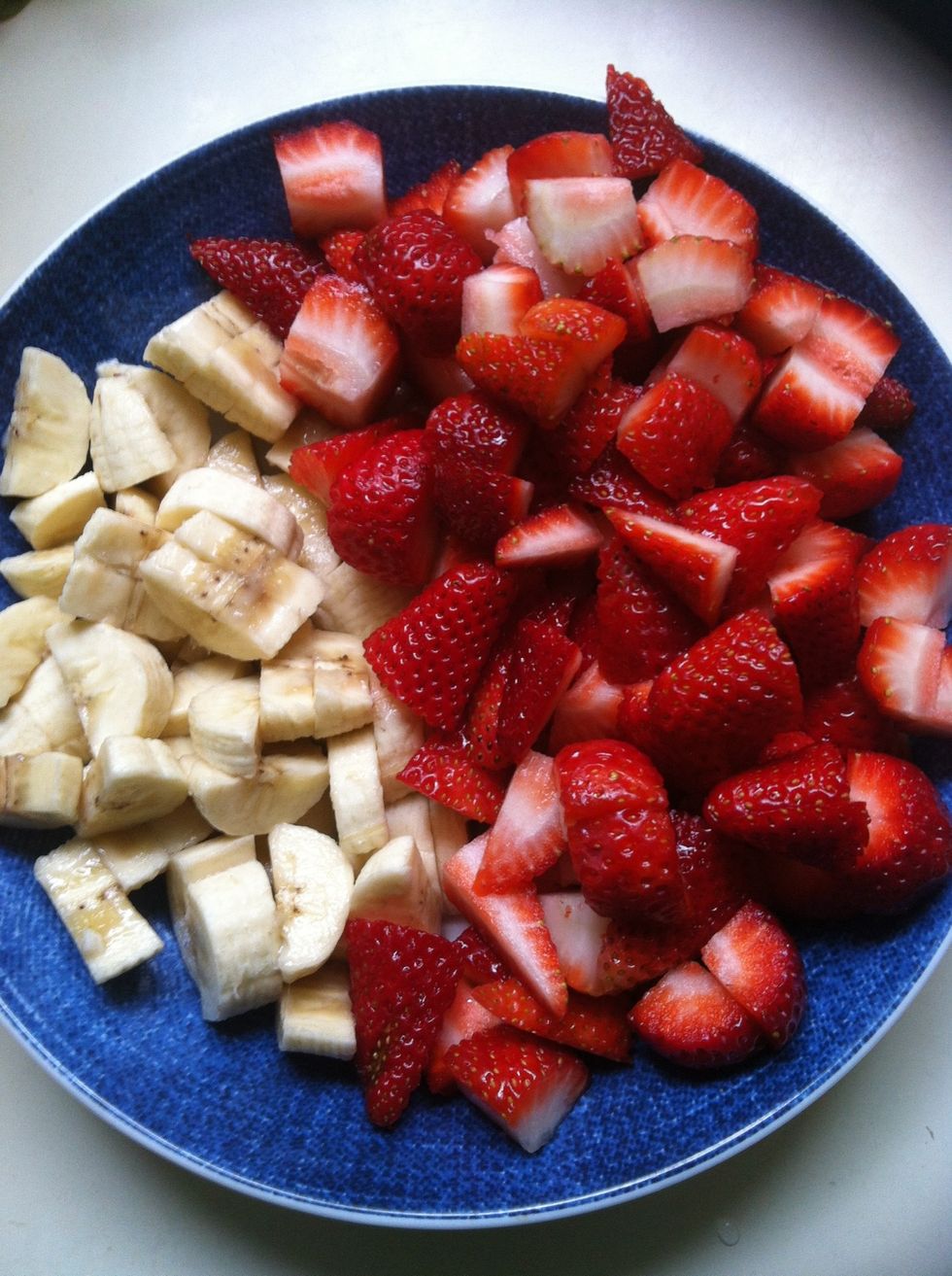 Finish slicing up all your fruits