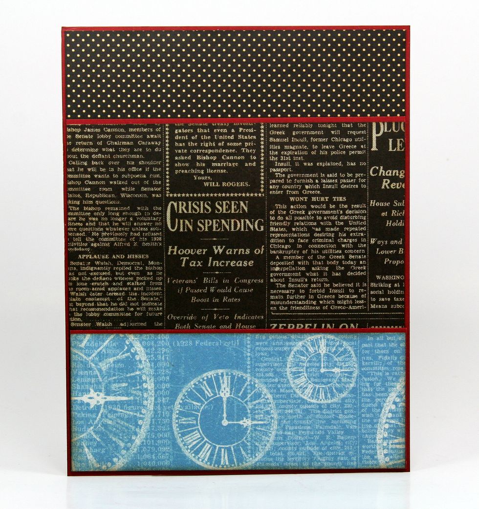 Finish the bottom with Graphic 45 Times Nouveau~About Time.