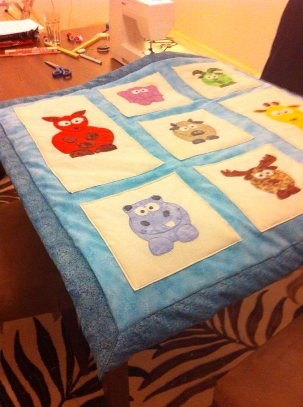 Finish the quill by sewing the final back piece