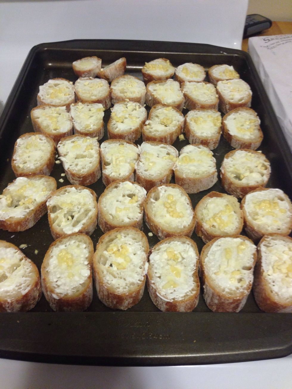 Finish the rest of the bread slices.