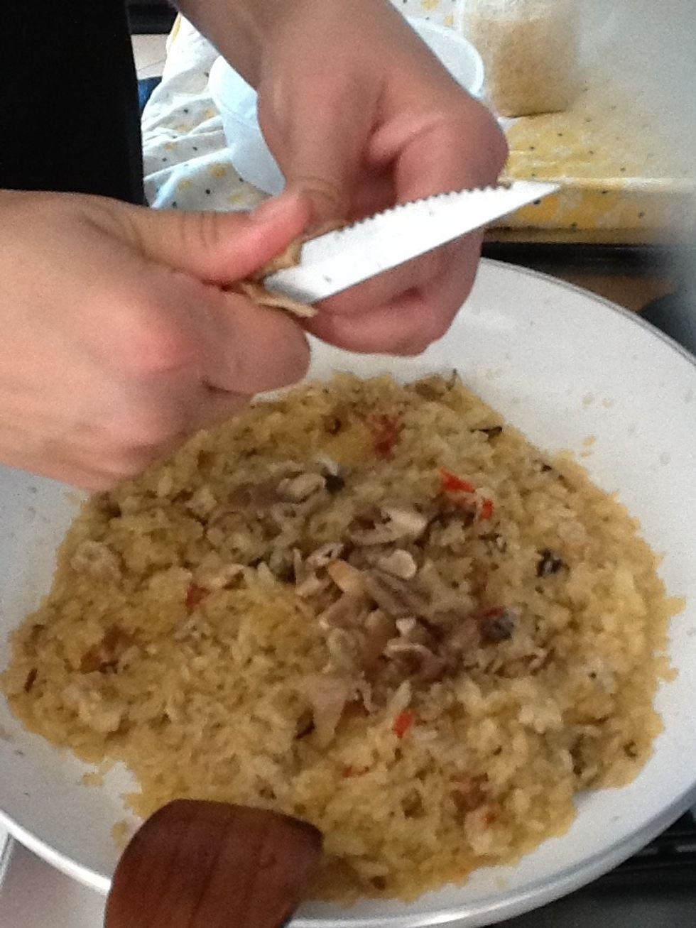 Finish to add mushroom