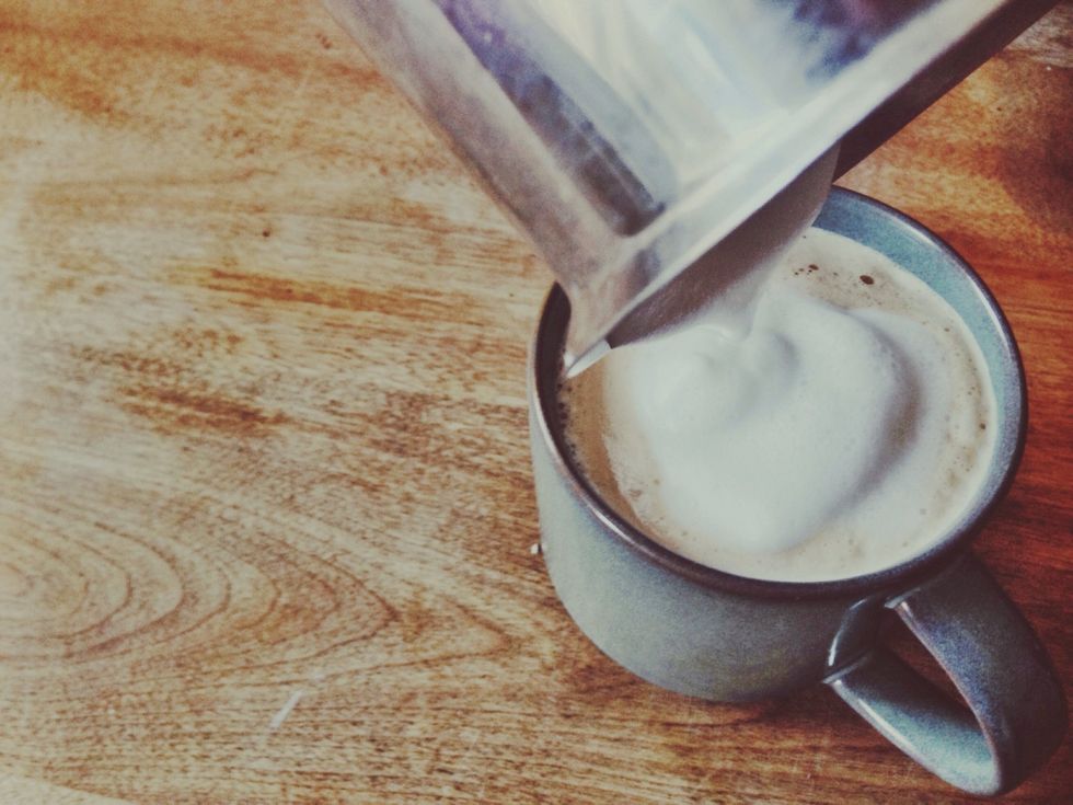 Finish with foam on top.