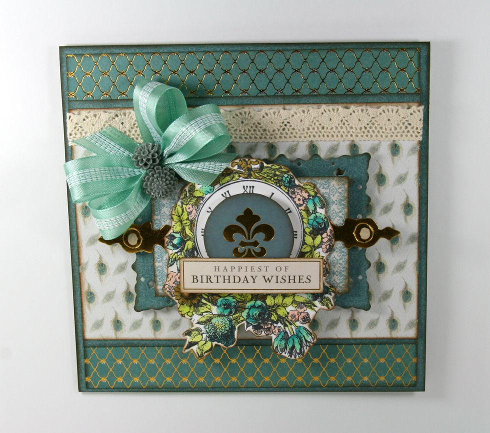 Finish with ribbon bow and Resin Flowers.