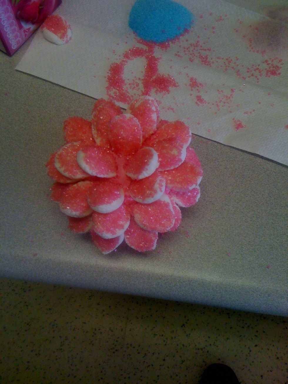 finish with sprinkling some more sugar over the top