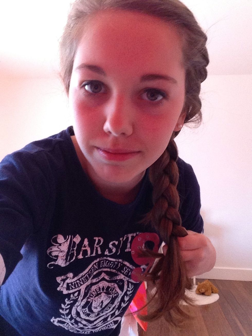 Finish your braid and secure it with an elastic