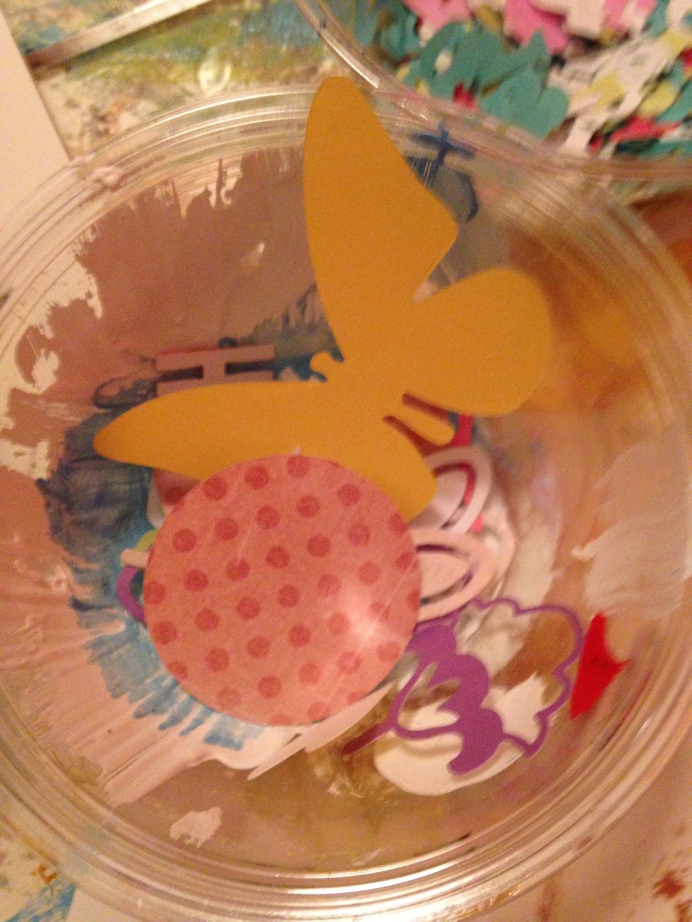 finish your card in abox with various decorations and embellishment