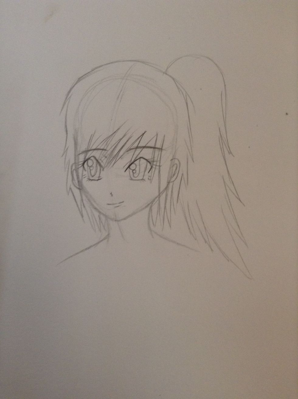 Finish your hairstyle! I went with a ponytail this time.