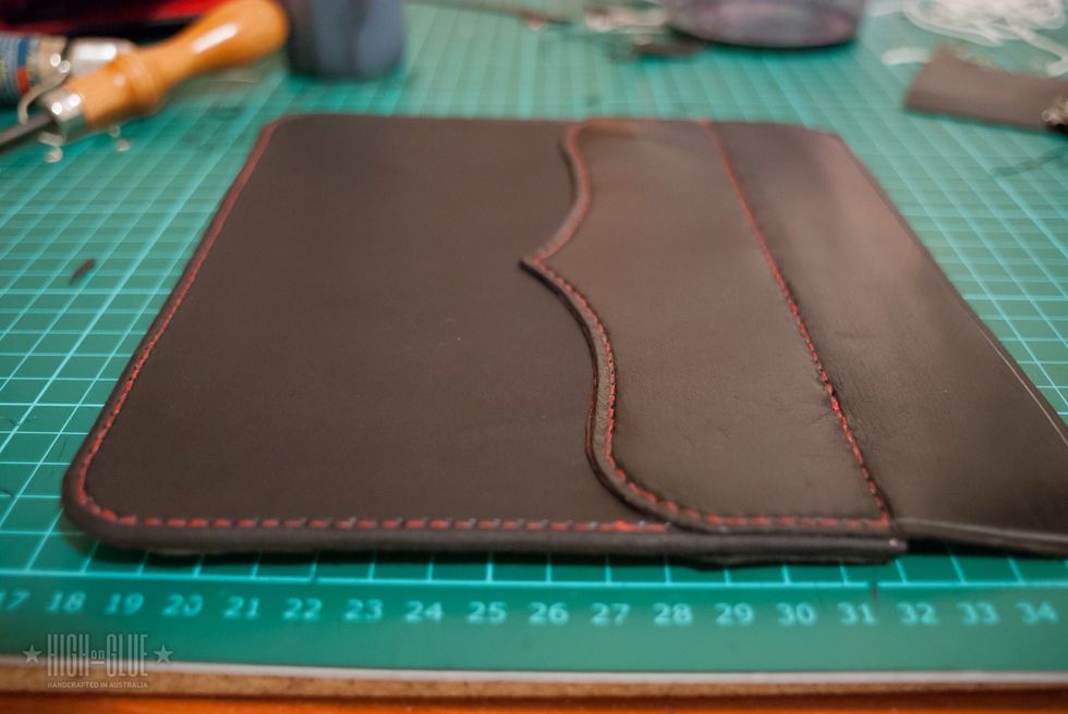 Finished back cover. Now you just need to sew on the front cover, the same way