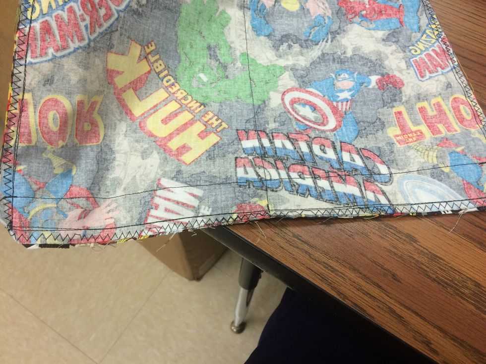 Finished bottom edge looks like this.