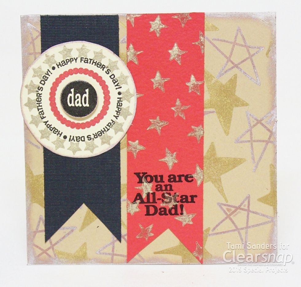 finished card, all ready for dad! please visit me each month on the Clearsnap Blog for a new card sketch: http://blog.clearsnap.com/ and you can find me at www.tamisanders.com