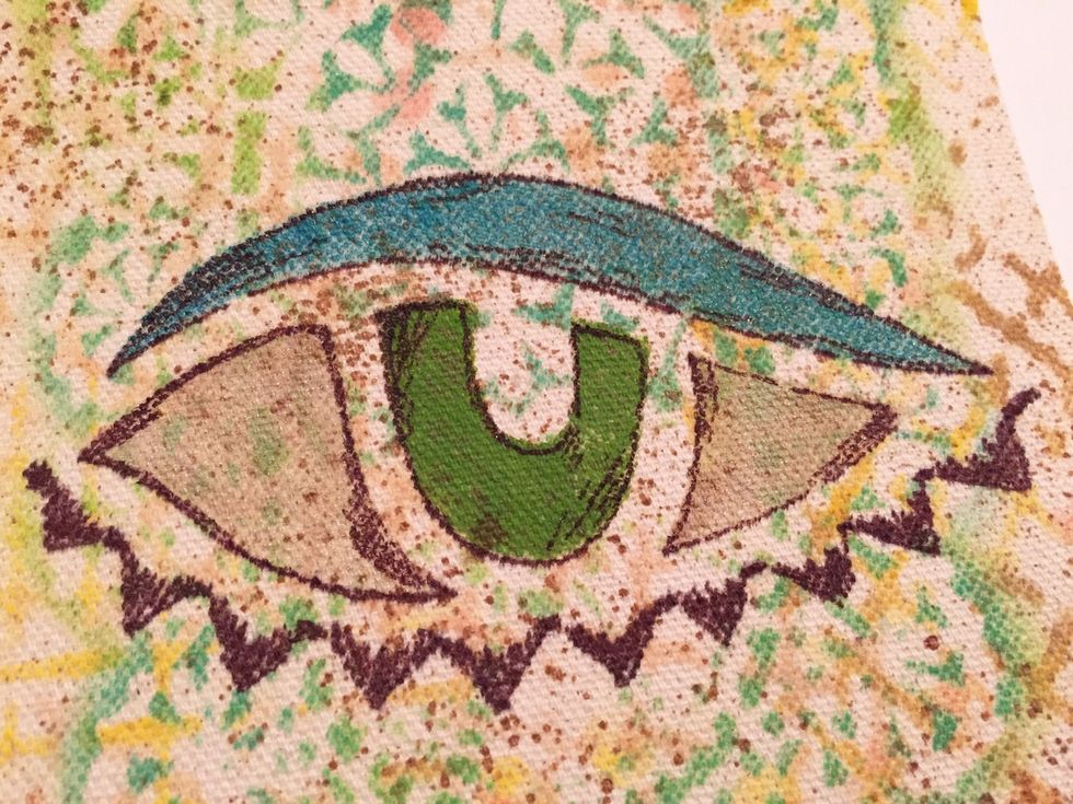 finished eye.