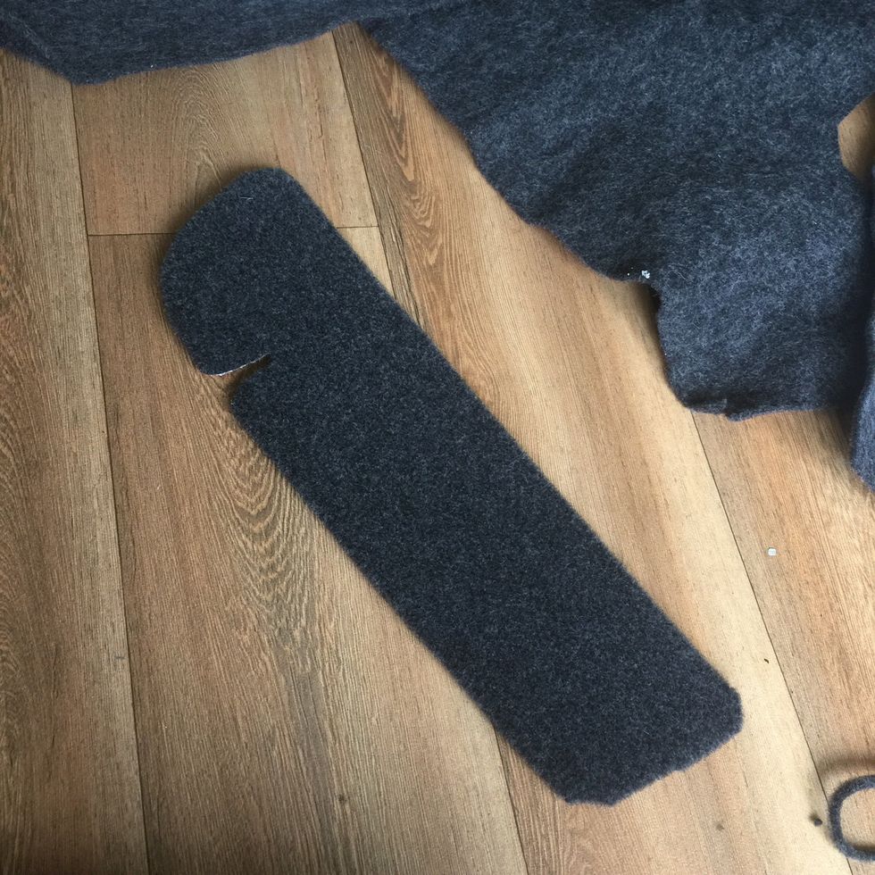 Finished front. If I was going to give or sell these to someone I would cut a blank panel to size and glue to the reverse to hide the folds but I'm not bothered about it for my van.