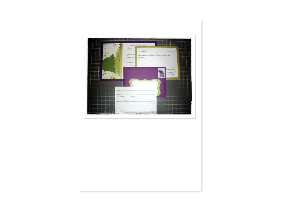 Finished invites with perfect edges!