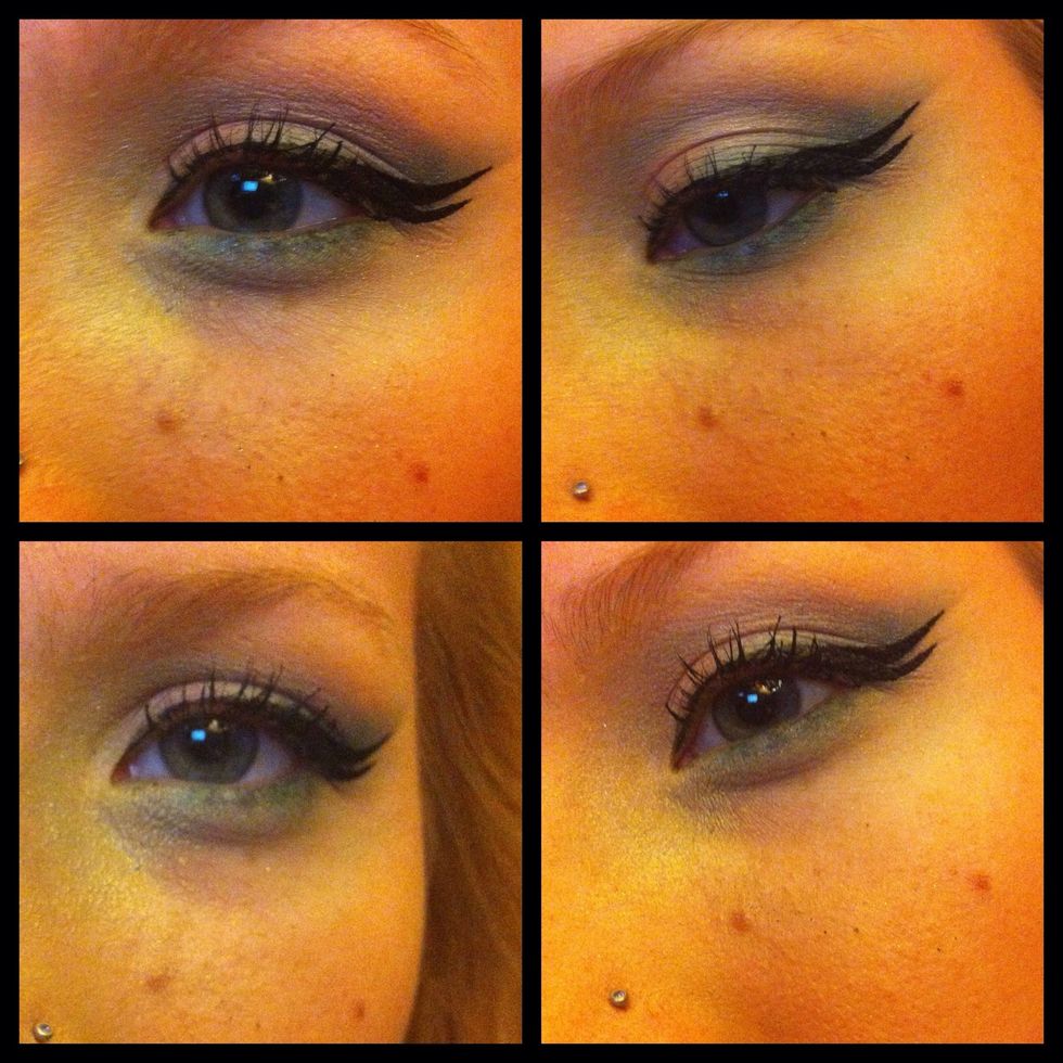 Finished look for the eyes :) wipe away any fallout and onto face and lips!