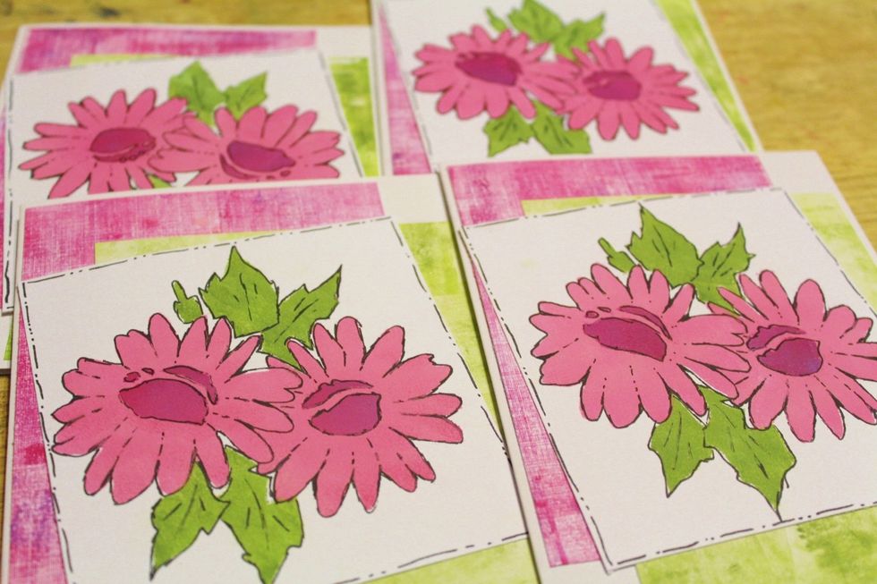 finished note card set...