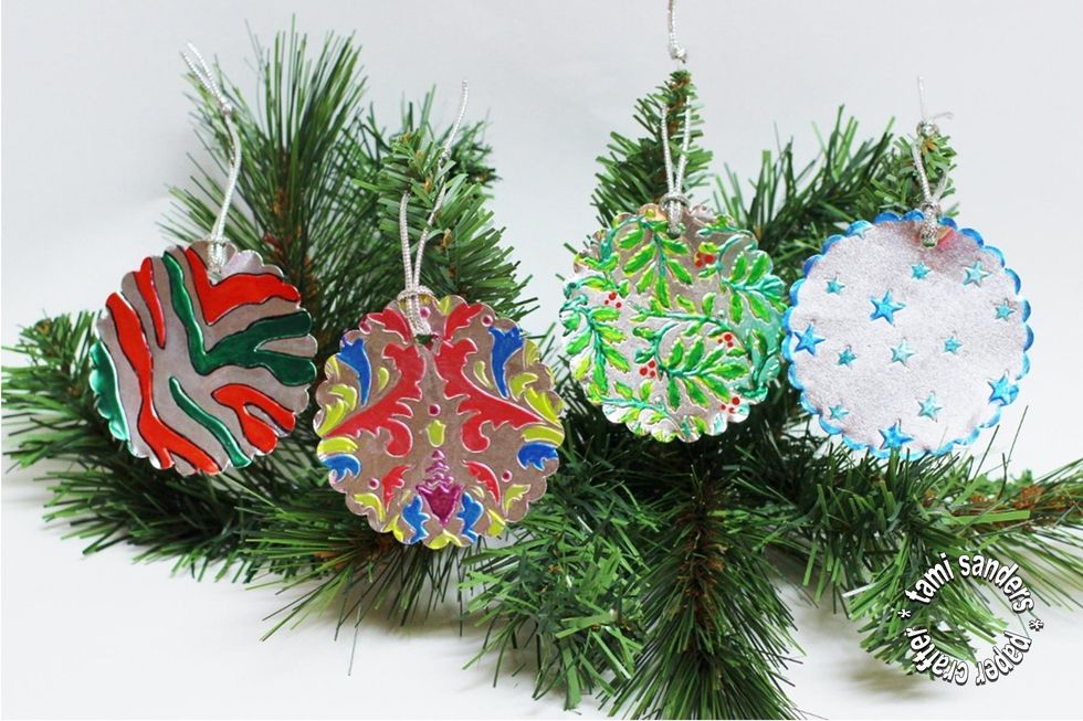 finished ornaments. use them to dress up packages, gift bags or tags. make them all the same or select designs that reflect gift-ees. use to embellish cards and the recipients can remove and display!
