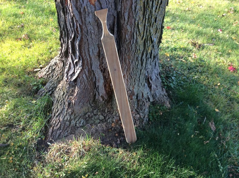 Finished sword without sanding