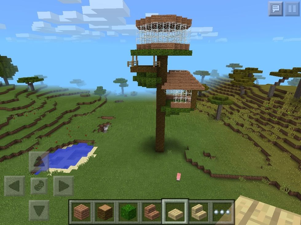 Finished the top and a bit more detail was added to the lookout