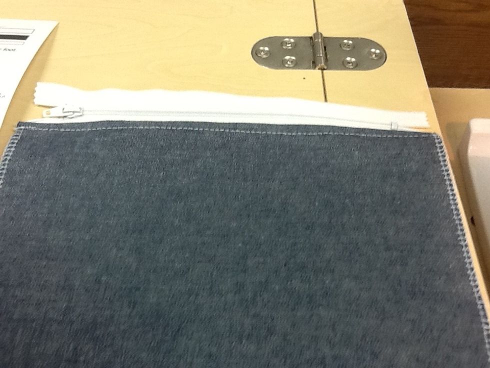 Finished topstitching.