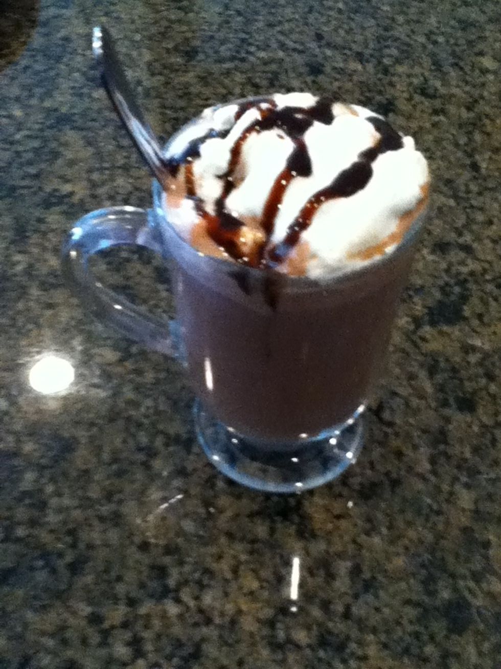 Finished! You can also add marshmallows and chocolate syrup