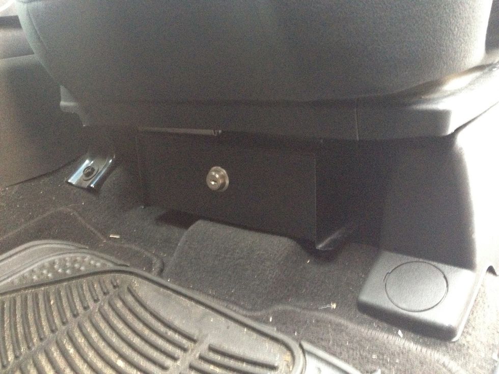 First a test fit under my seat