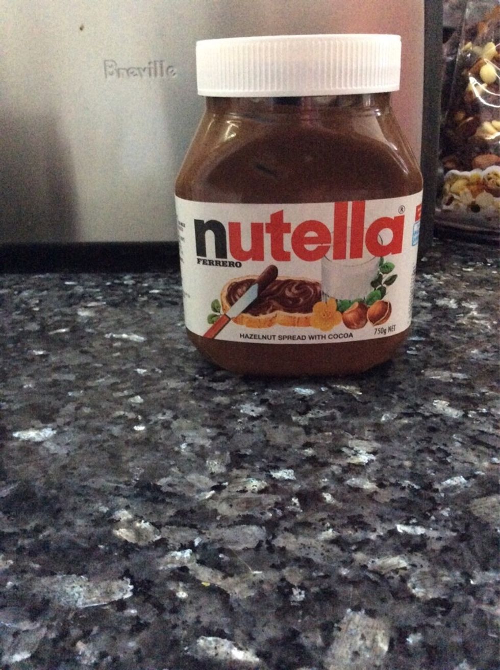 First add as much Nutella as you wish to your blender