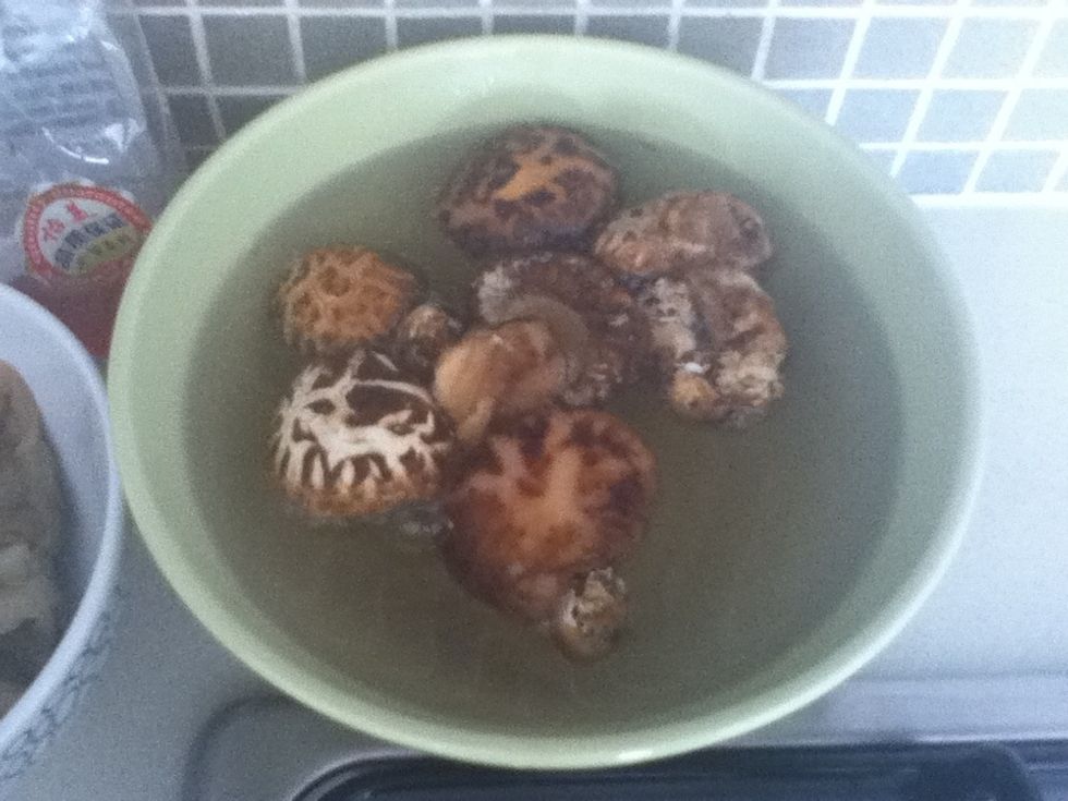 First add boiled water to your dried mushroom