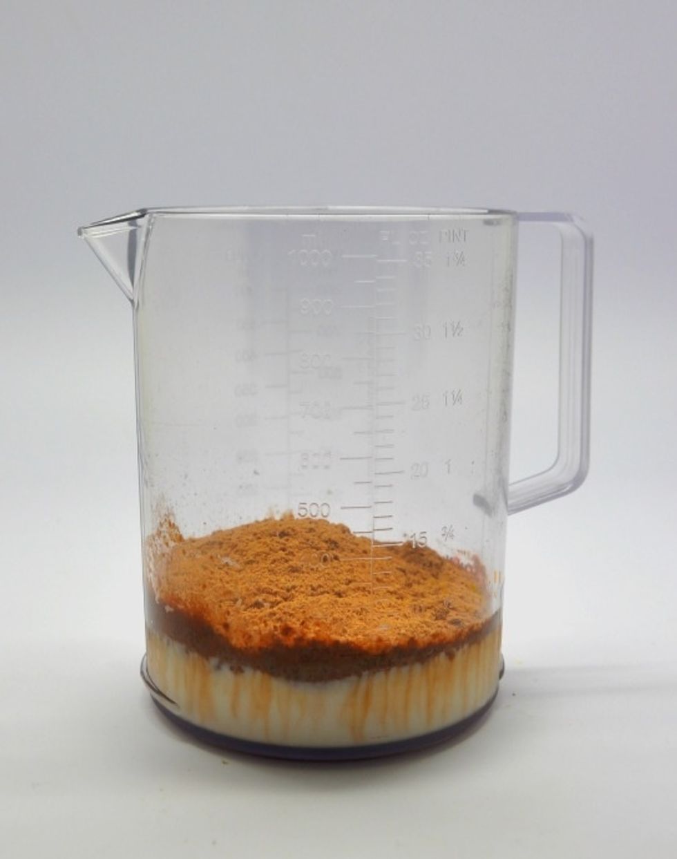 First, add milk and hot cocoa powder in a mug.