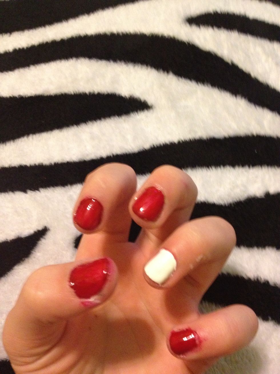 First add red and white btw it will look better when I'm done