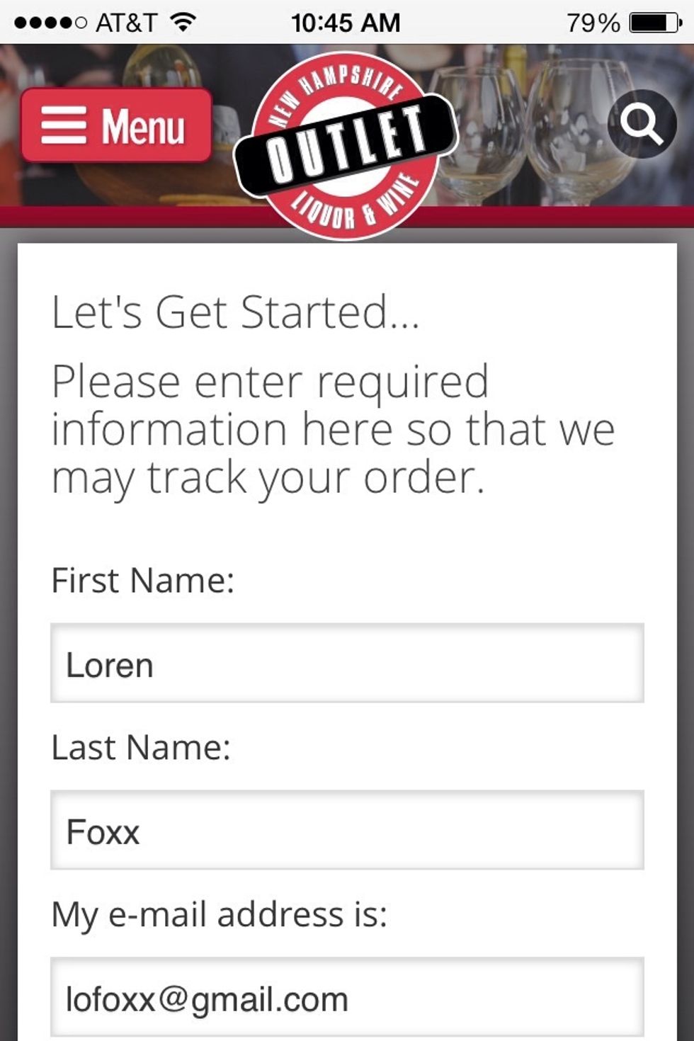 First, add your name and email address.