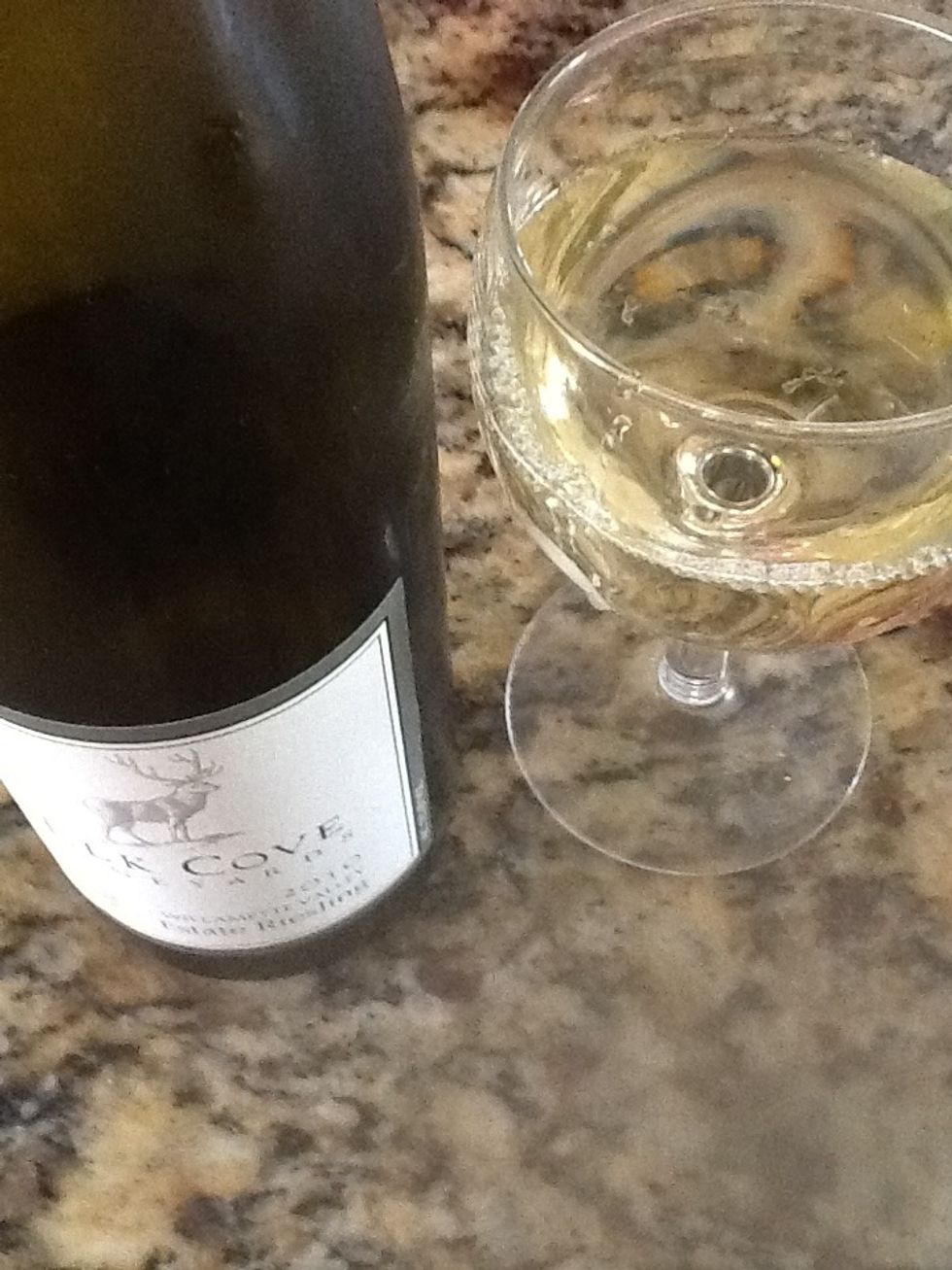 First and foremost----pour some wine! The more I drink, the better I cook. Not needed for the quiche, but very much needed for me.