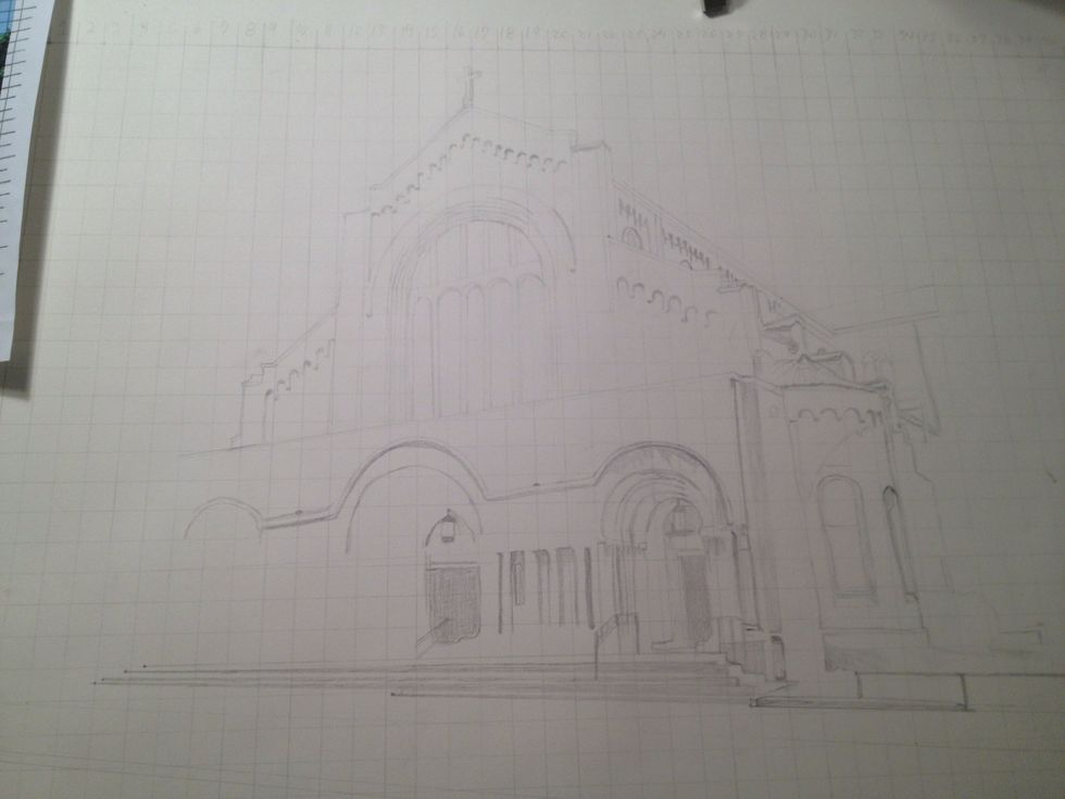 First and second doors drawn