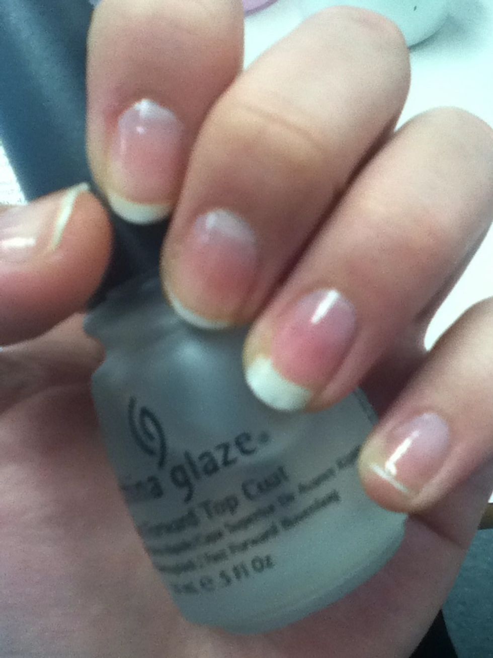 first, apply base coat.