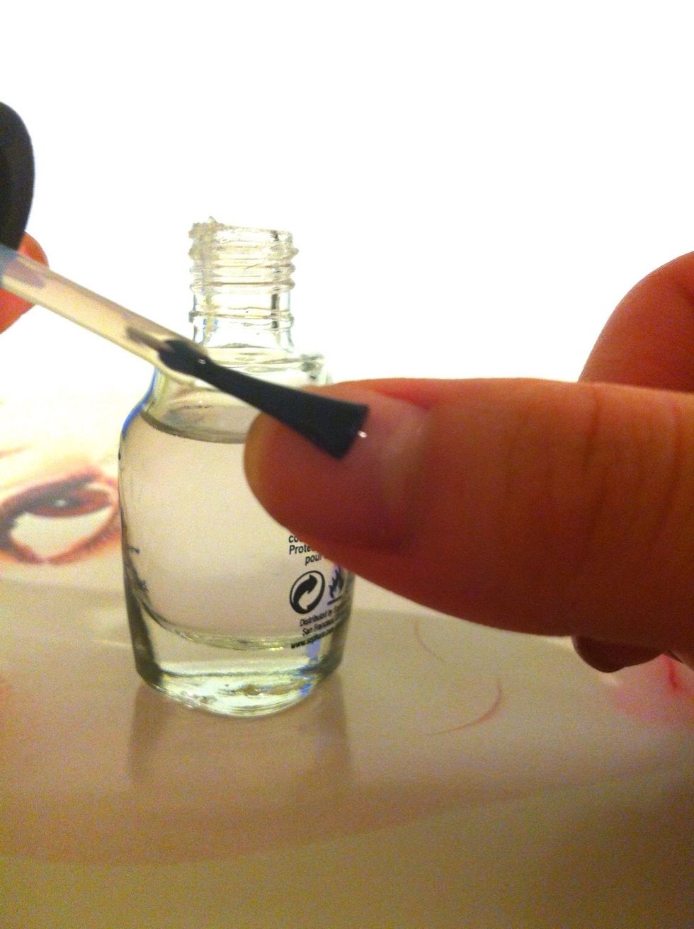 First, apply the base coat.