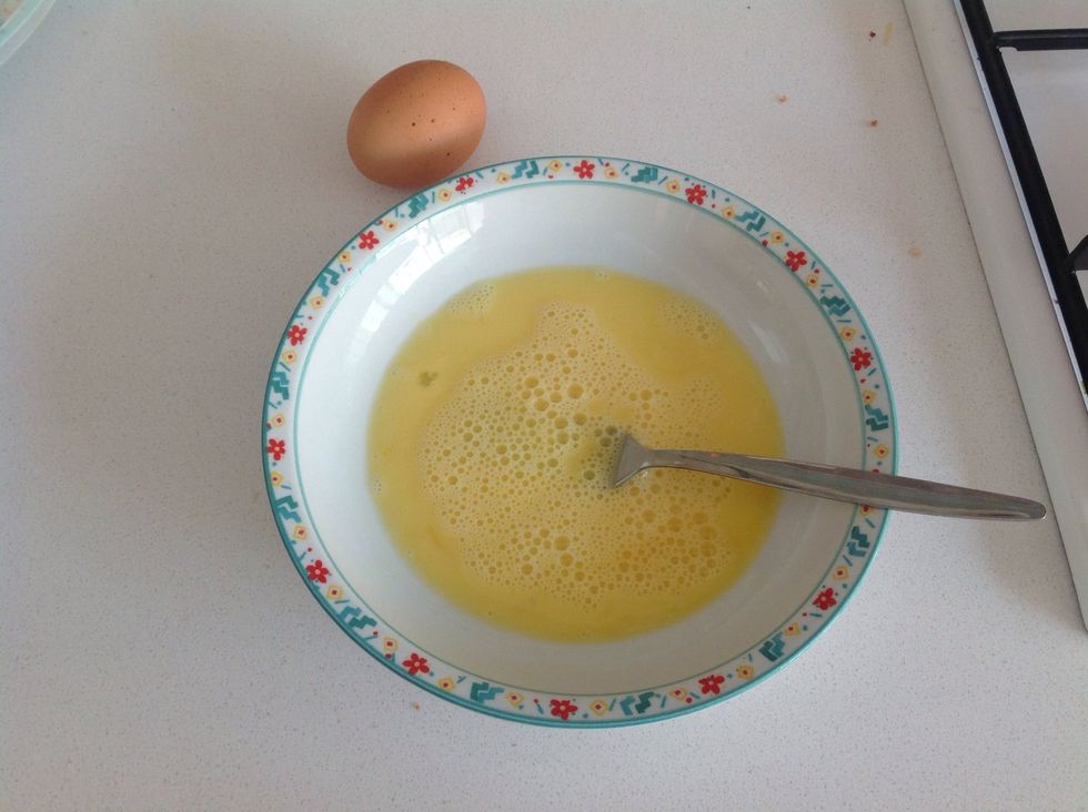 First beat the egg.